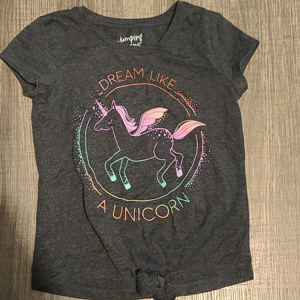 Charcoal unicorn girls shirt (3T)